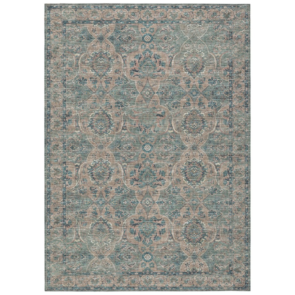 Indoor/Outdoor Marbella MB5 Mineral Blue Washable 8' x 10' Rug