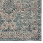 Indoor/Outdoor Marbella MB5 Mineral Blue Washable 8' x 8' Round Rug