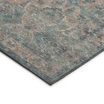 Indoor/Outdoor Marbella MB5 Mineral Blue Washable 8' x 8' Round Rug