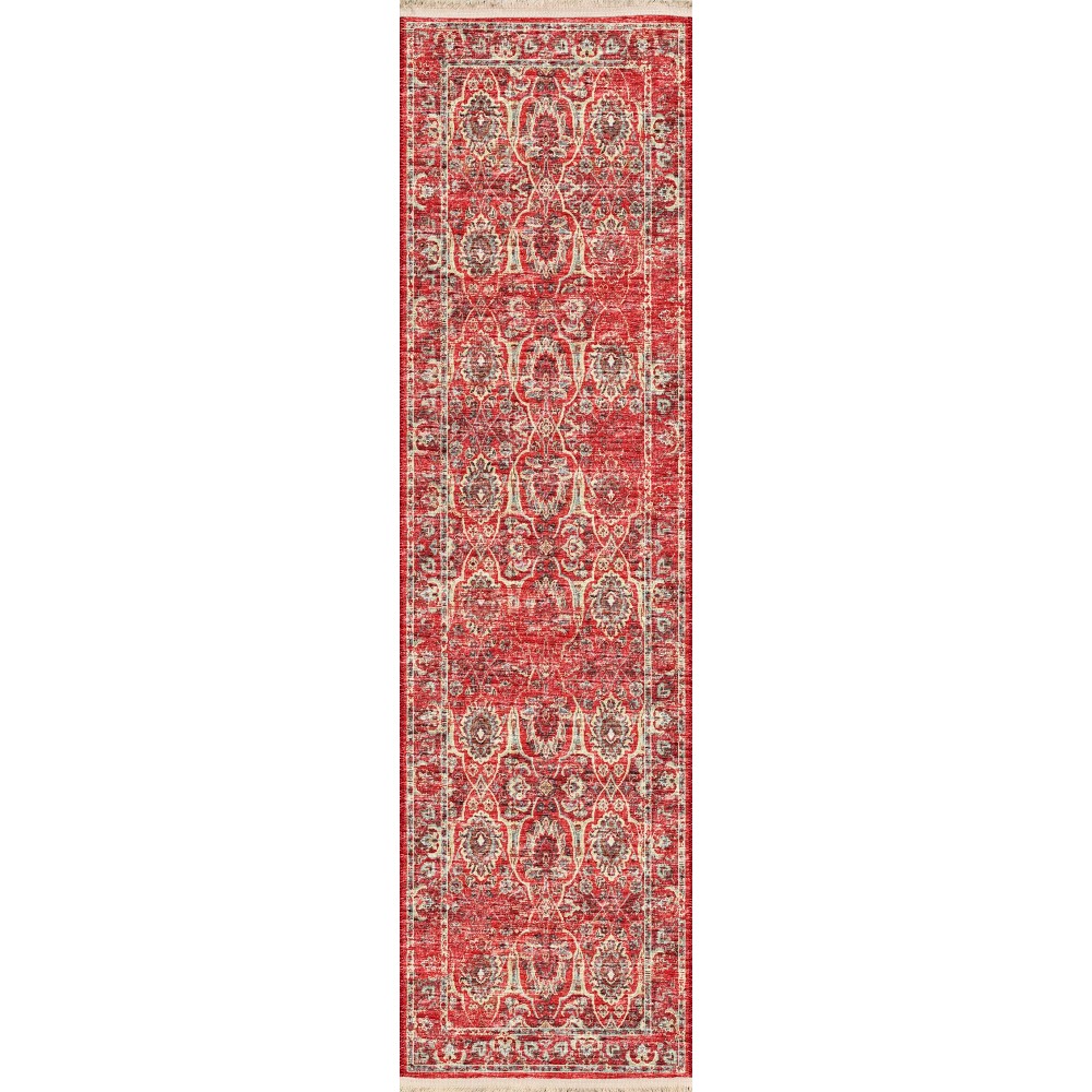 Indoor/Outdoor Marbella MB5 Poppy Washable 2'3" x 10' Runner Rug