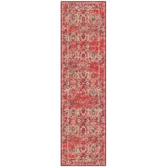 Indoor/Outdoor Marbella MB5 Poppy Washable 2'3" x 7'6" Runner Rug