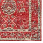 Indoor/Outdoor Marbella MB5 Poppy Washable 2'3" x 7'6" Runner Rug