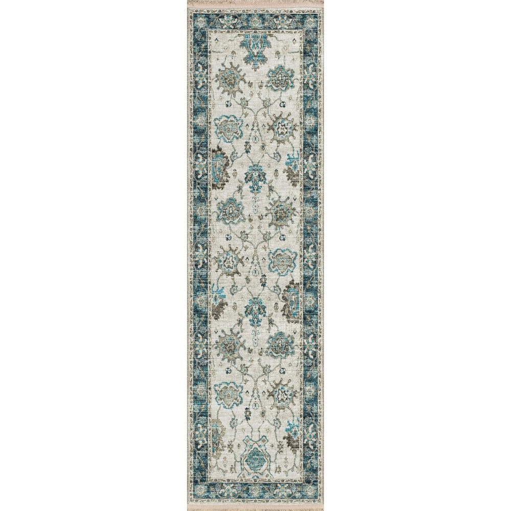 Indoor/Outdoor Marbella MB6 Flax Washable 2'3" x 10' Runner Rug