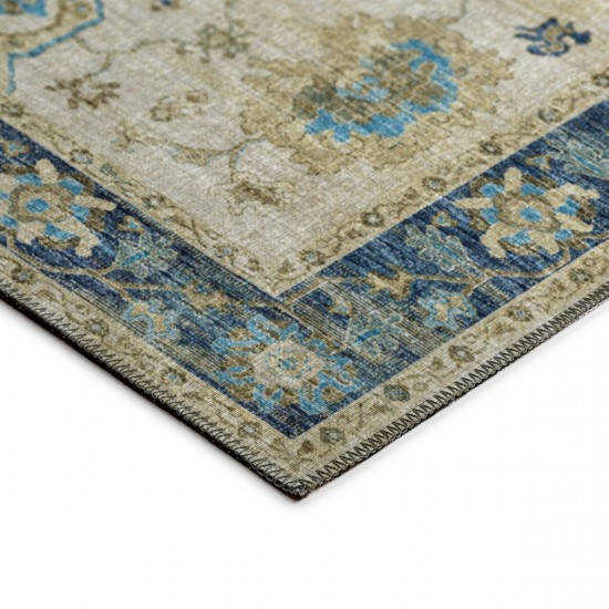 Indoor/Outdoor Marbella MB6 Flax Washable 2'3" x 10' Runner Rug