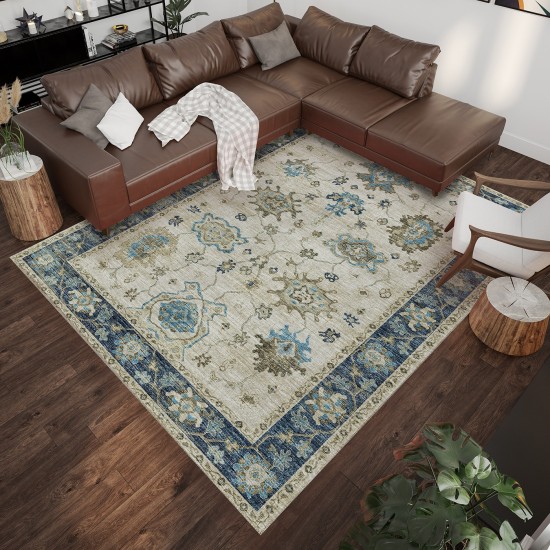 Indoor/Outdoor Marbella MB6 Flax Washable 3' x 5' Rug