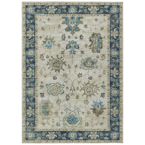 Indoor/Outdoor Marbella MB6 Flax Washable 5' x 7'6" Rug