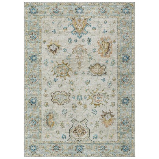 Indoor/Outdoor Marbella MB6 Ivory Washable 8' x 10' Rug