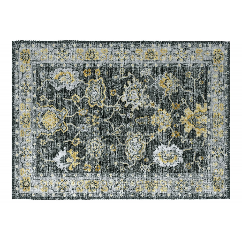 Indoor/Outdoor Marbella MB6 Midnight Washable 1'8" x 2'6" Rug