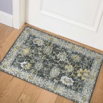 Indoor/Outdoor Marbella MB6 Midnight Washable 1'8" x 2'6" Rug