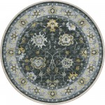 Indoor/Outdoor Marbella MB6 Midnight Washable 10' x 10' Round Rug