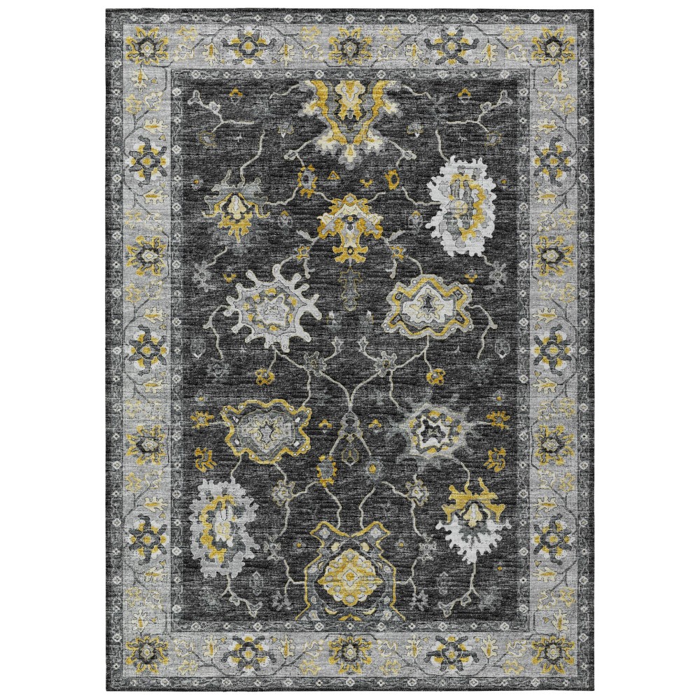 Indoor/Outdoor Marbella MB6 Midnight Washable 3' x 5' Rug