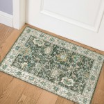Indoor/Outdoor Marbella MB6 Olive Washable 1'8" x 2'6" Rug