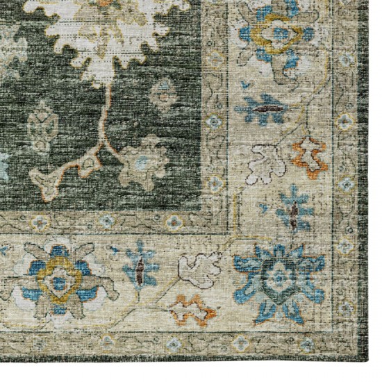 Indoor/Outdoor Marbella MB6 Olive Washable 1'8" x 2'6" Rug