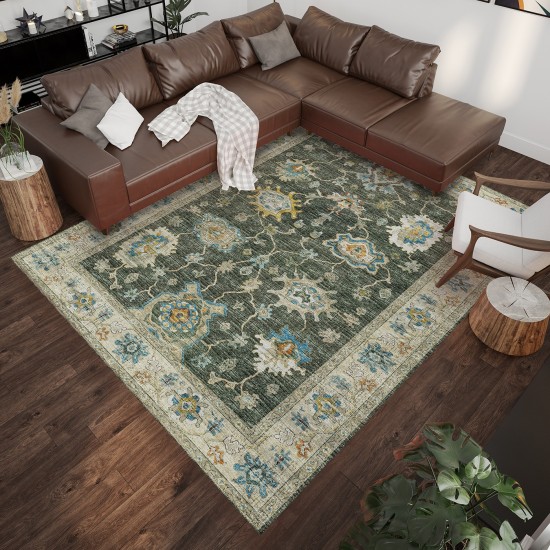 Indoor/Outdoor Marbella MB6 Olive Washable 3' x 5' Rug