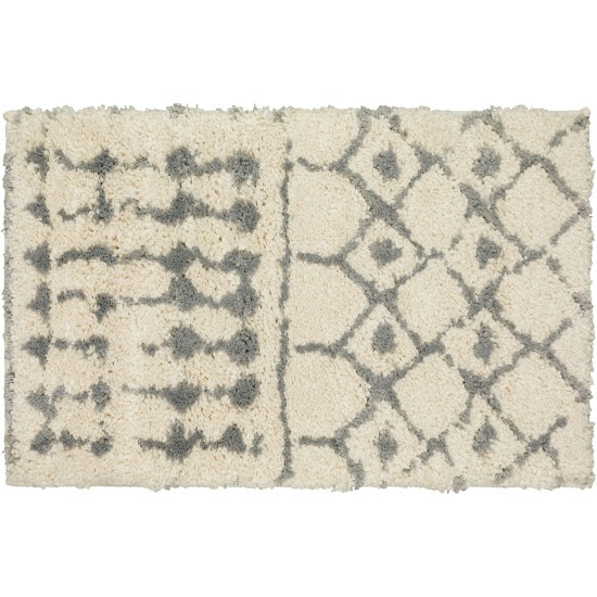 Marquee MQ2 Ivory/Metal 1'8" x 2'6" Rug