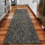 Mateo ME1 Ebony 2'6" x 12' Runner Rug