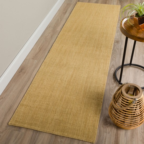 Monaco Sisal MC100 Gold 2'3" x 7'6" Runner Rug