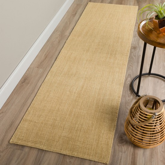 Monaco Sisal MC100 Honey 2'6" x 16' Runner Rug