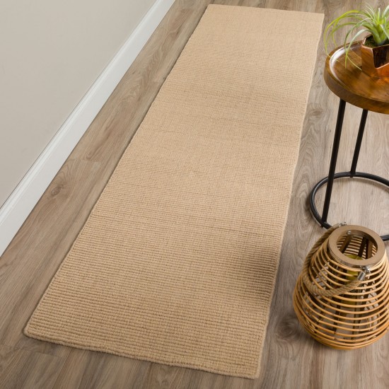 Monaco Sisal MC100 Sandstone 2'6" x 10' Runner Rug