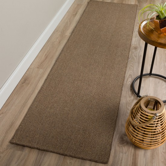 Monaco Sisal MC200 Charcoal 2'6" x 16' Runner Rug