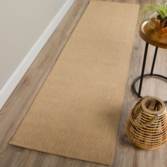 Monaco Sisal MC200 Ecru 2'3" x 7'6" Runner Rug