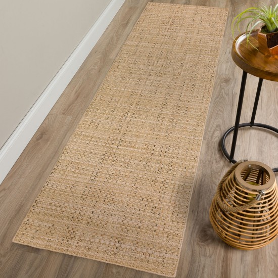 Nepal NL100 Sand 2'6" x 12' Runner Rug