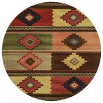 Indoor/Outdoor Phoenix PH1 Canyon Washable 8' x 8' Round Rug