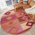 Indoor/Outdoor Phoenix PH1 Rose Washable 8' x 8' Round Rug