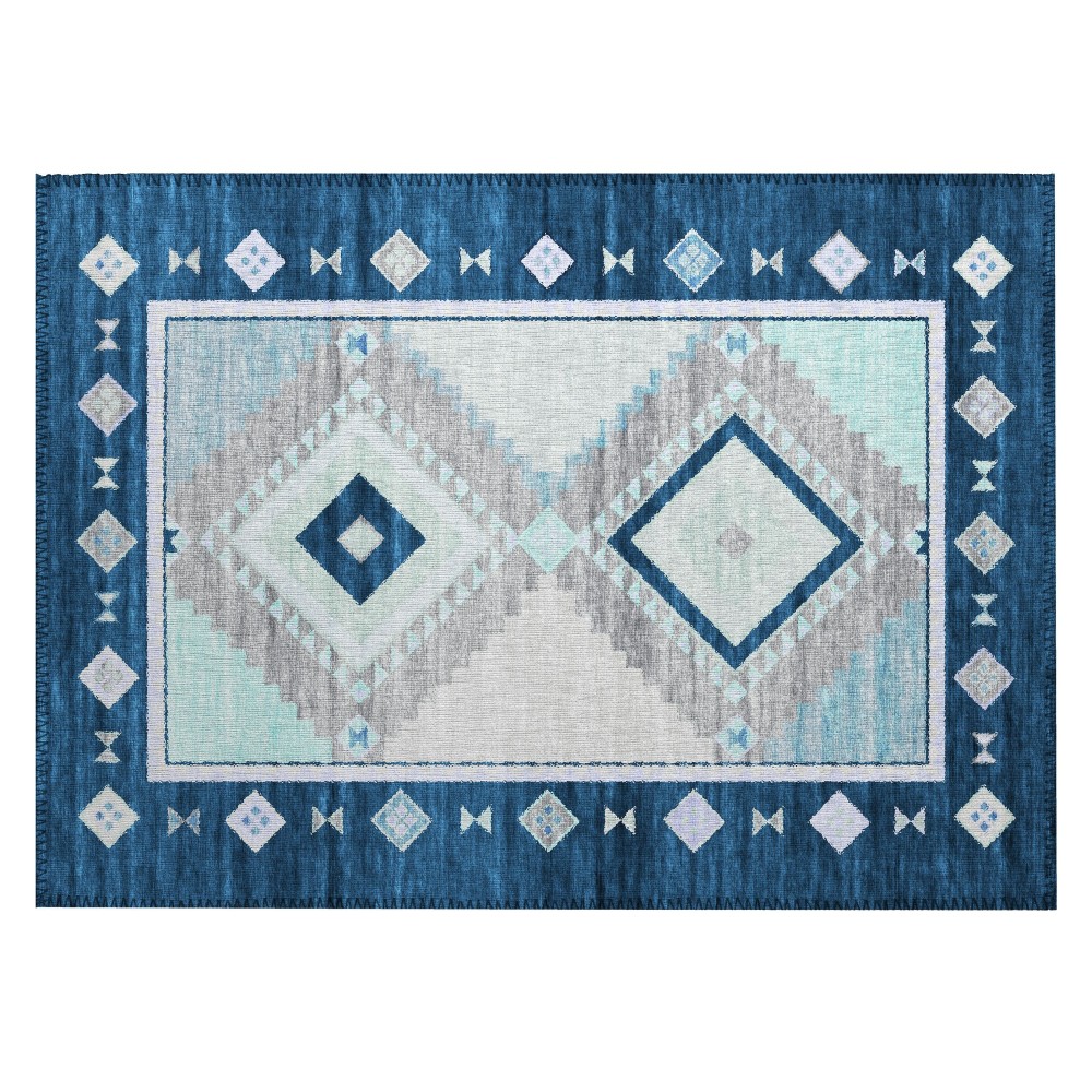 Indoor/Outdoor Phoenix PH2 Denim Washable 1'8" x 2'6" Rug