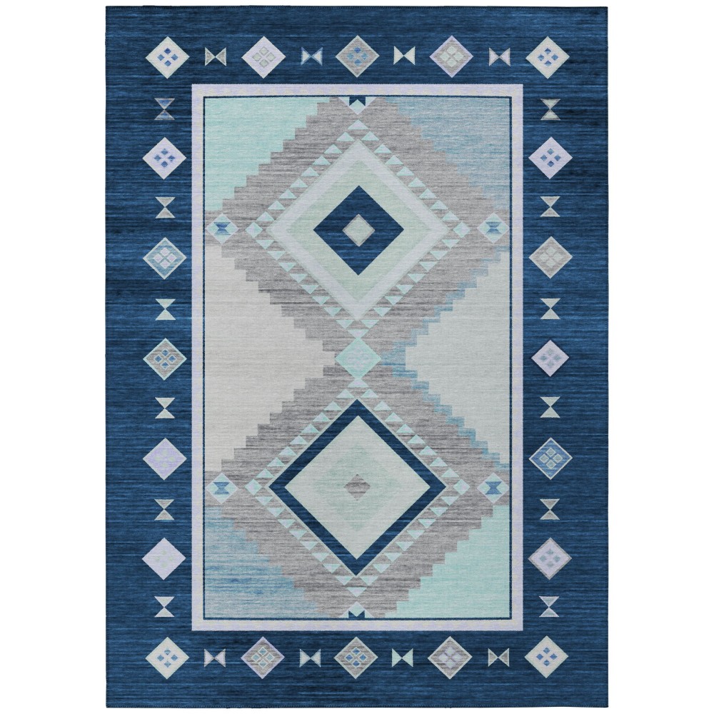 Indoor/Outdoor Phoenix PH2 Denim Washable 10' x 14' Rug