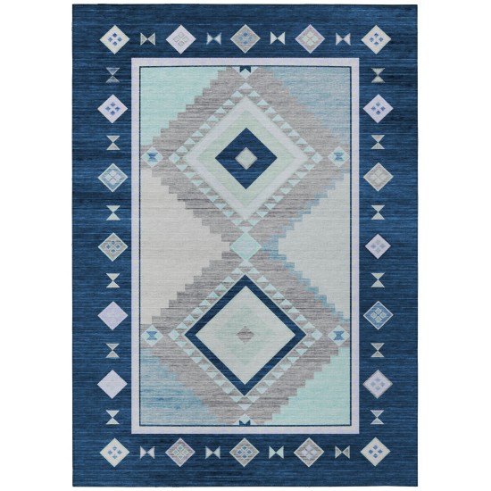 Indoor/Outdoor Phoenix PH2 Denim Washable 3' x 5' Rug