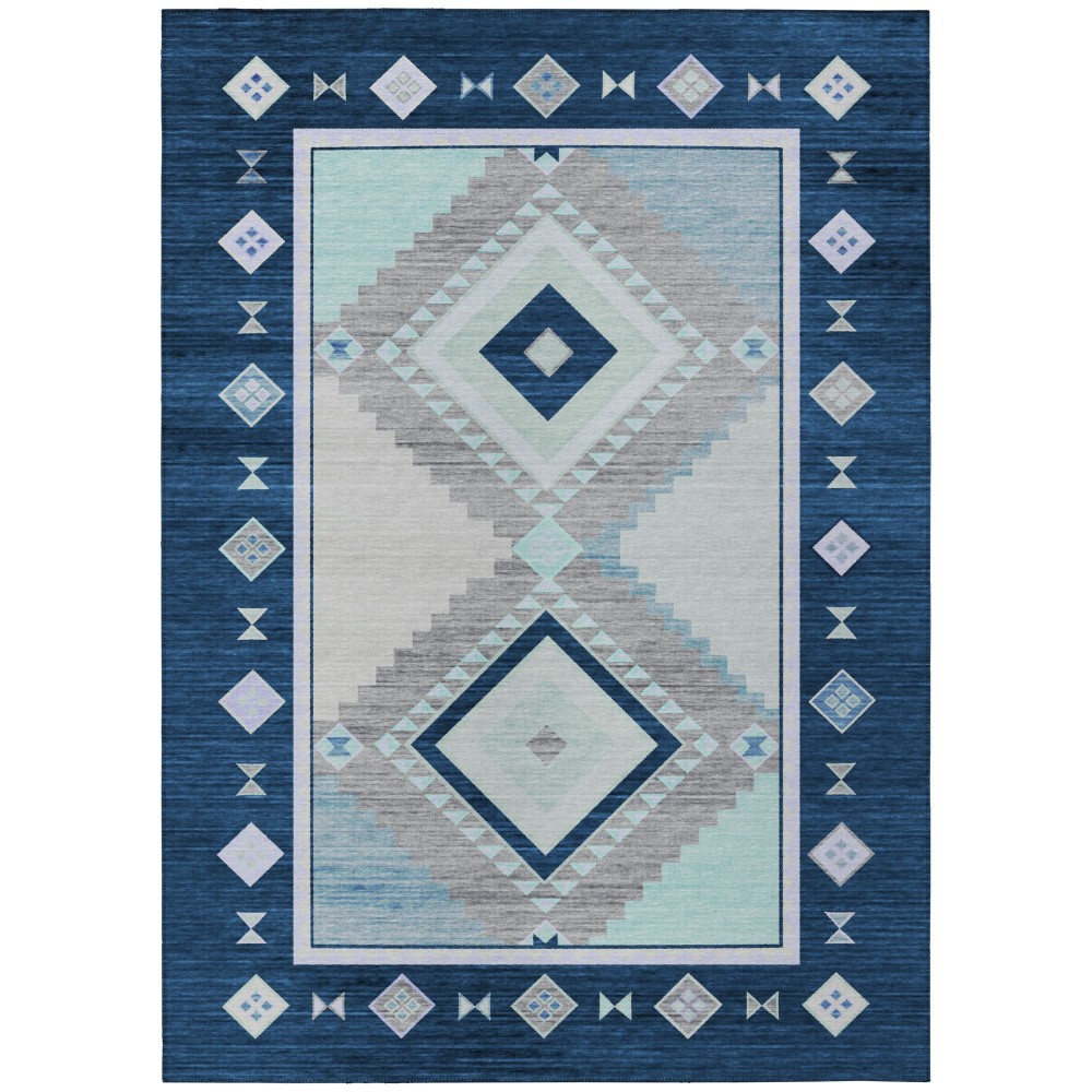 Indoor/Outdoor Phoenix PH2 Denim Washable 3' x 5' Rug