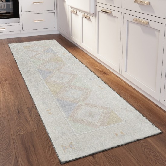 Indoor/Outdoor Phoenix PH2 Ivory Washable 2'3" x 7'6" Runner Rug