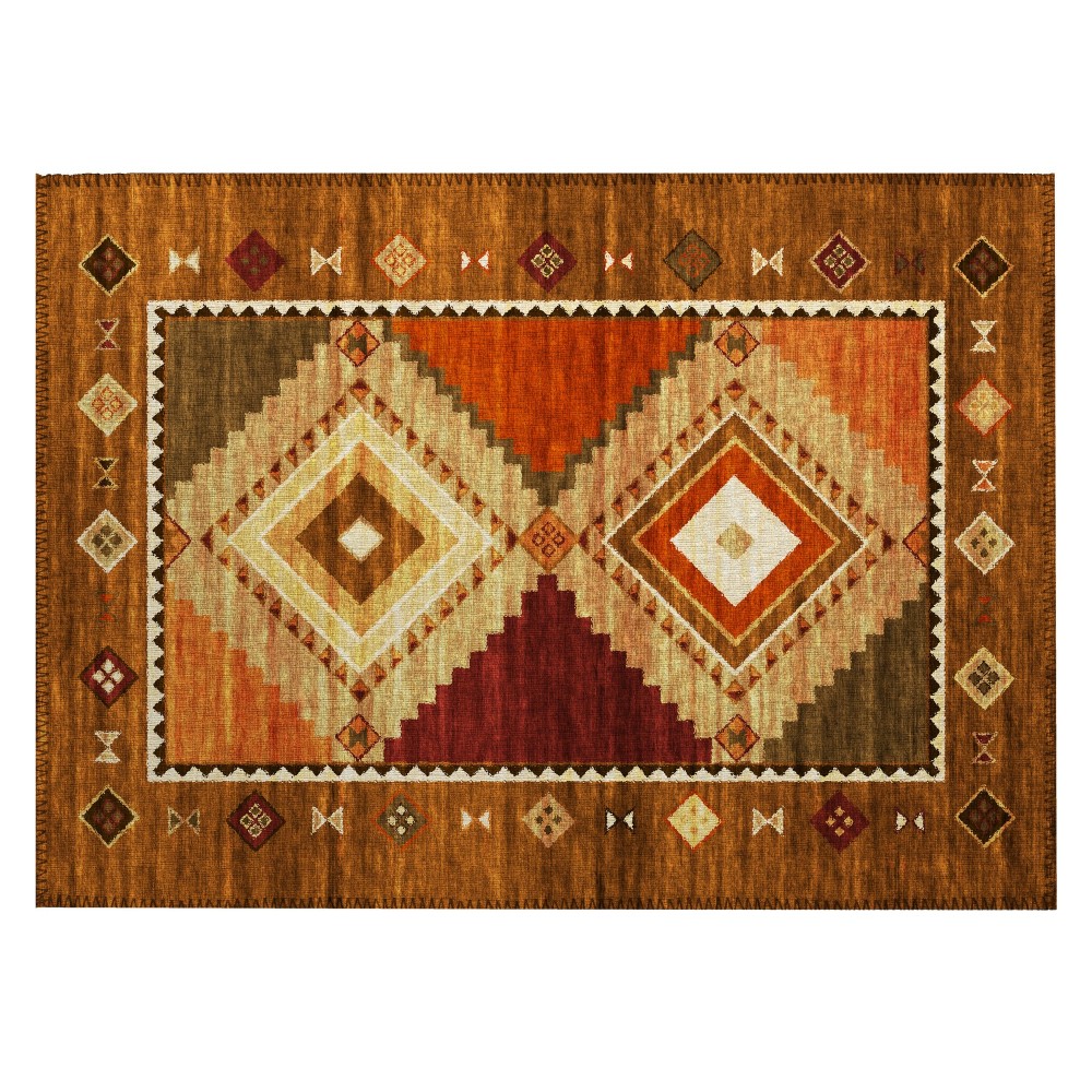 Indoor/Outdoor Phoenix PH2 Walnut Washable 1'8" x 2'6" Rug