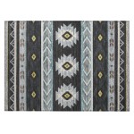 Indoor/Outdoor Phoenix PH3 Black Washable 1'8" x 2'6" Rug