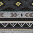 Indoor/Outdoor Phoenix PH3 Black Washable 10' x 14' Rug