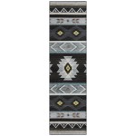 Indoor/Outdoor Phoenix PH3 Black Washable 2'3" x 7'6" Runner Rug