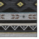 Indoor/Outdoor Phoenix PH3 Black Washable 5' x 7'6" Rug