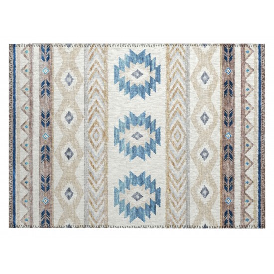 Indoor/Outdoor Phoenix PH3 Ivory Washable 1'8" x 2'6" Rug