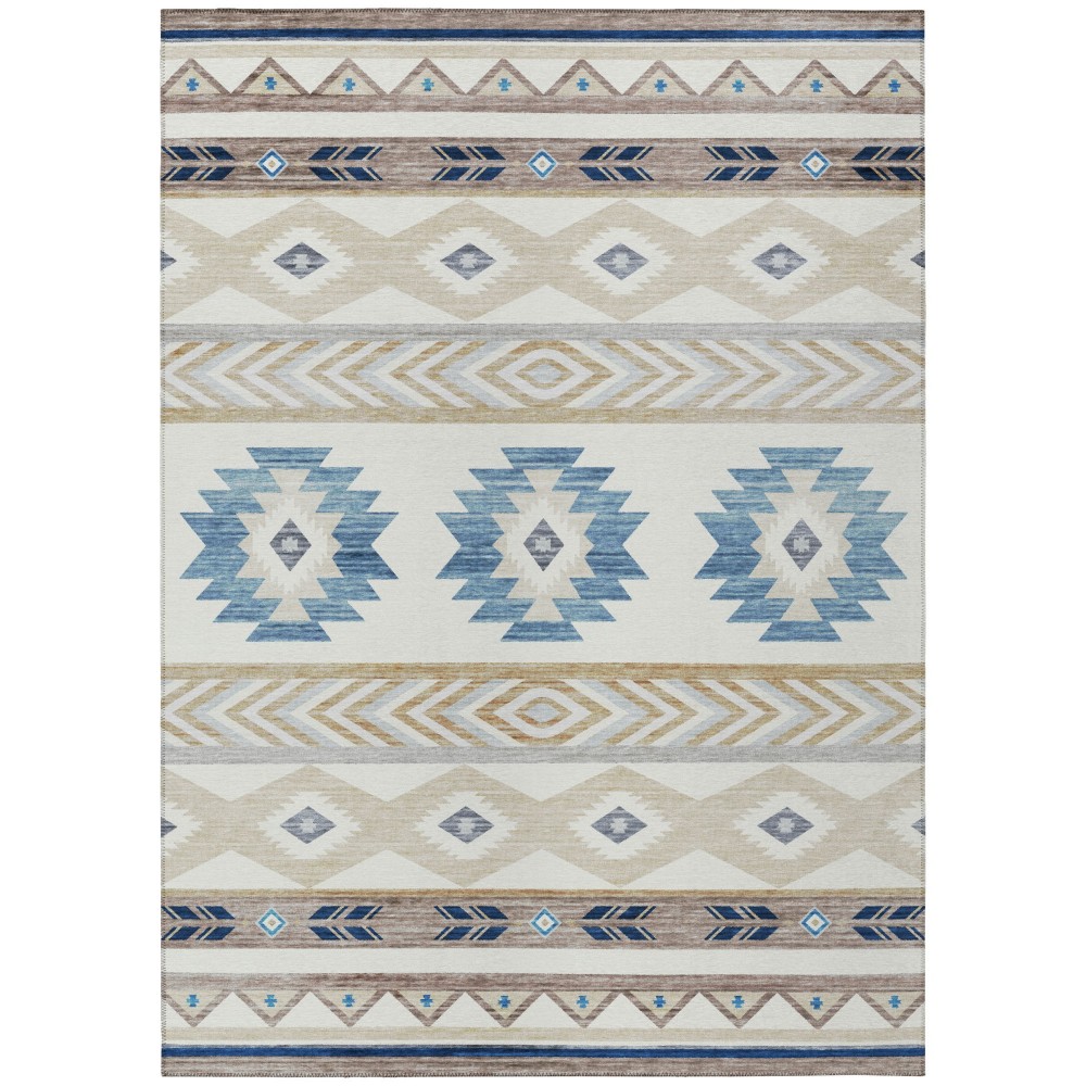 Indoor/Outdoor Phoenix PH3 Ivory Washable 5' x 7'6" Rug