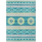 Indoor/Outdoor Phoenix PH3 Teal Washable 8' x 10' Rug