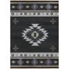 Indoor/Outdoor Phoenix PH4 Black Washable 8' x 10' Rug