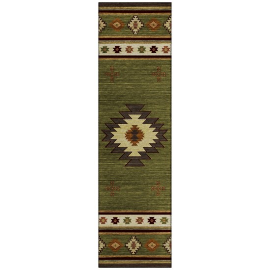 Indoor/Outdoor Phoenix PH4 Cactus Washable 2'3" x 7'6" Runner Rug