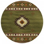 Indoor/Outdoor Phoenix PH4 Cactus Washable 8' x 8' Round Rug