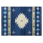 Indoor/Outdoor Phoenix PH4 Navy Washable 1\'8" x 2\'6" Rug