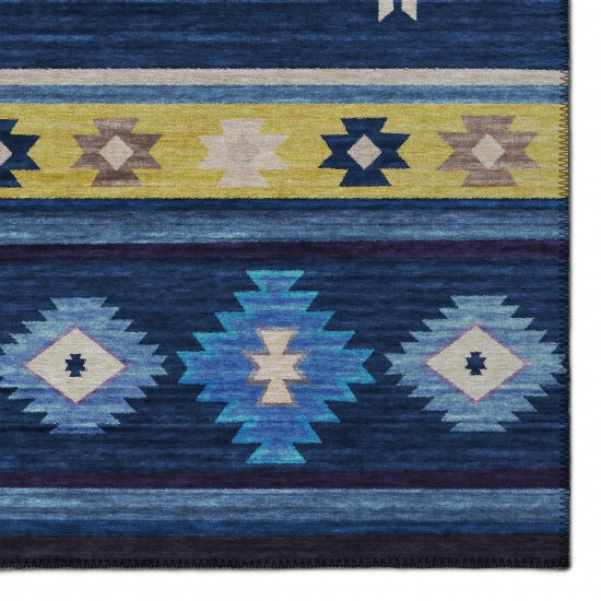 Indoor/Outdoor Phoenix PH4 Navy Washable 3' x 5' Rug