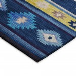 Indoor/Outdoor Phoenix PH4 Navy Washable 3' x 5' Rug