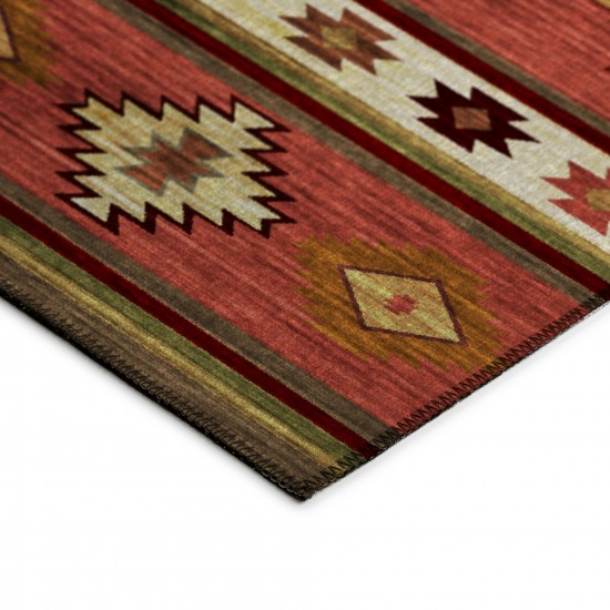 Indoor/Outdoor Phoenix PH4 Paprika Washable 1'8" x 2'6" Rug