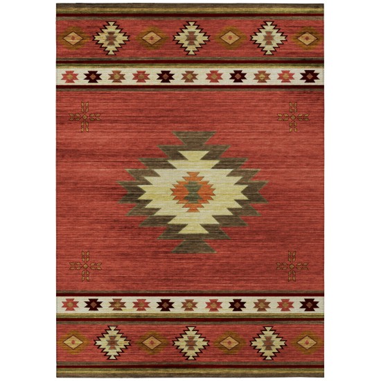 Indoor/Outdoor Phoenix PH4 Paprika Washable 10' x 14' Rug