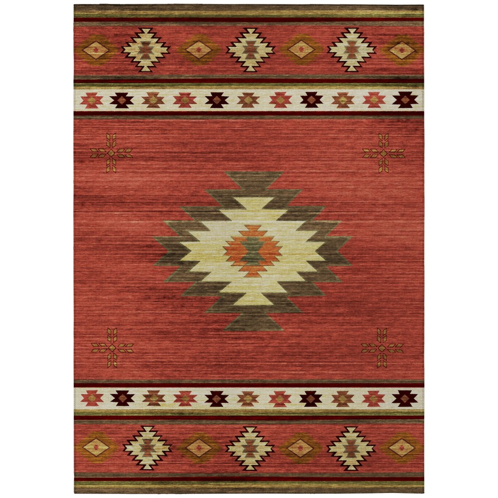 Indoor/Outdoor Phoenix PH4 Paprika Washable 10' x 14' Rug